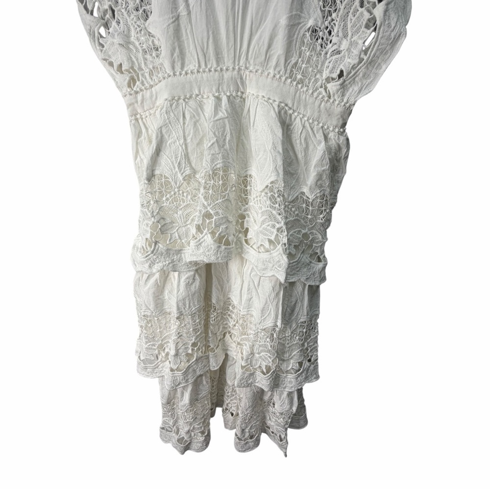 NWT FARM Rio Off-White Richelier Midi DressTextured V-Neck Top medium graduation - Picture 5 of 8